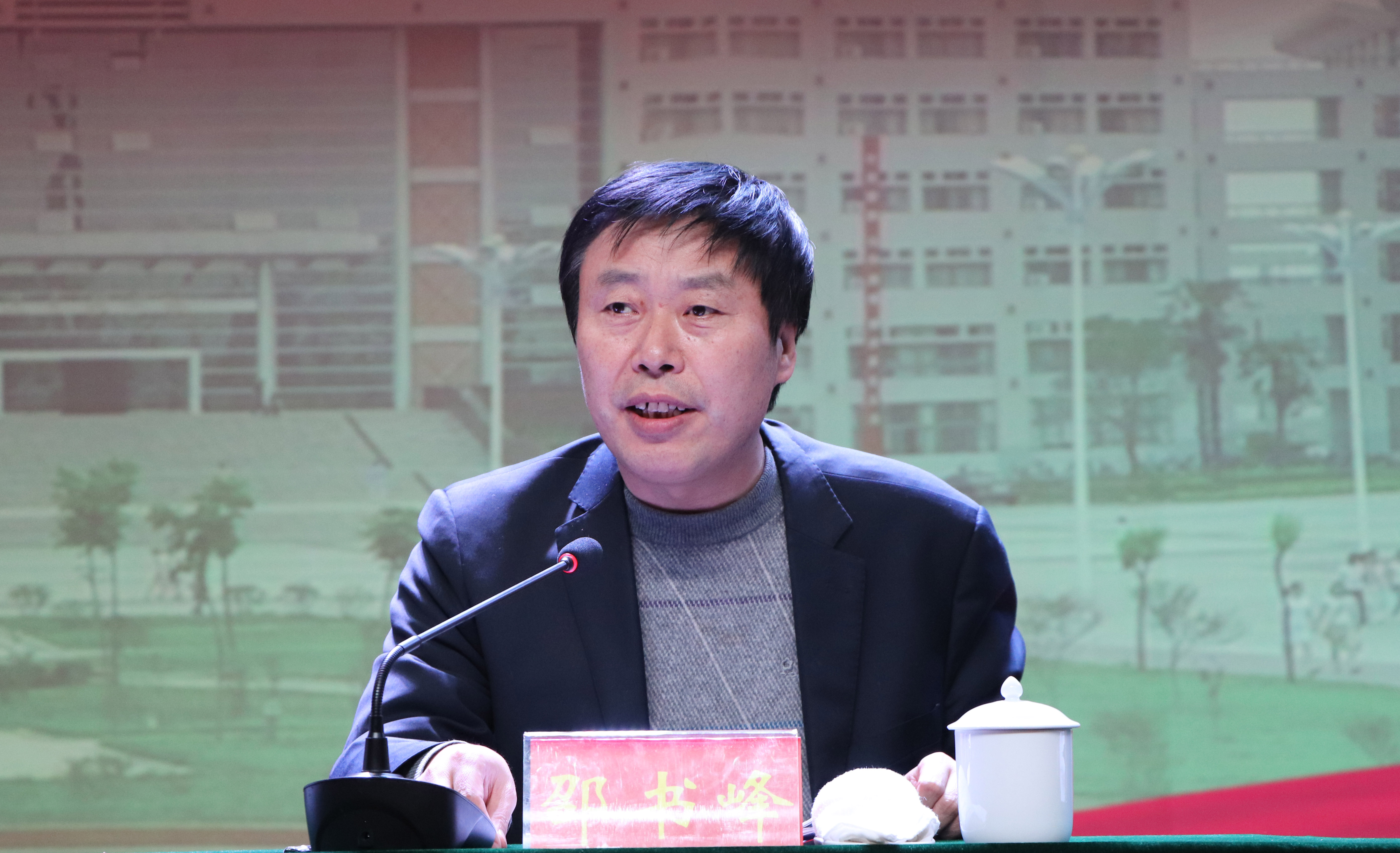 3党委副书记邵书峰宣读《必赢线路检测3003no1关于表彰学生工作先进集体和先进个人的决定》《必赢线路检测3003no1关于授予2017级优秀新生奖学金的决定》的文件.JPG